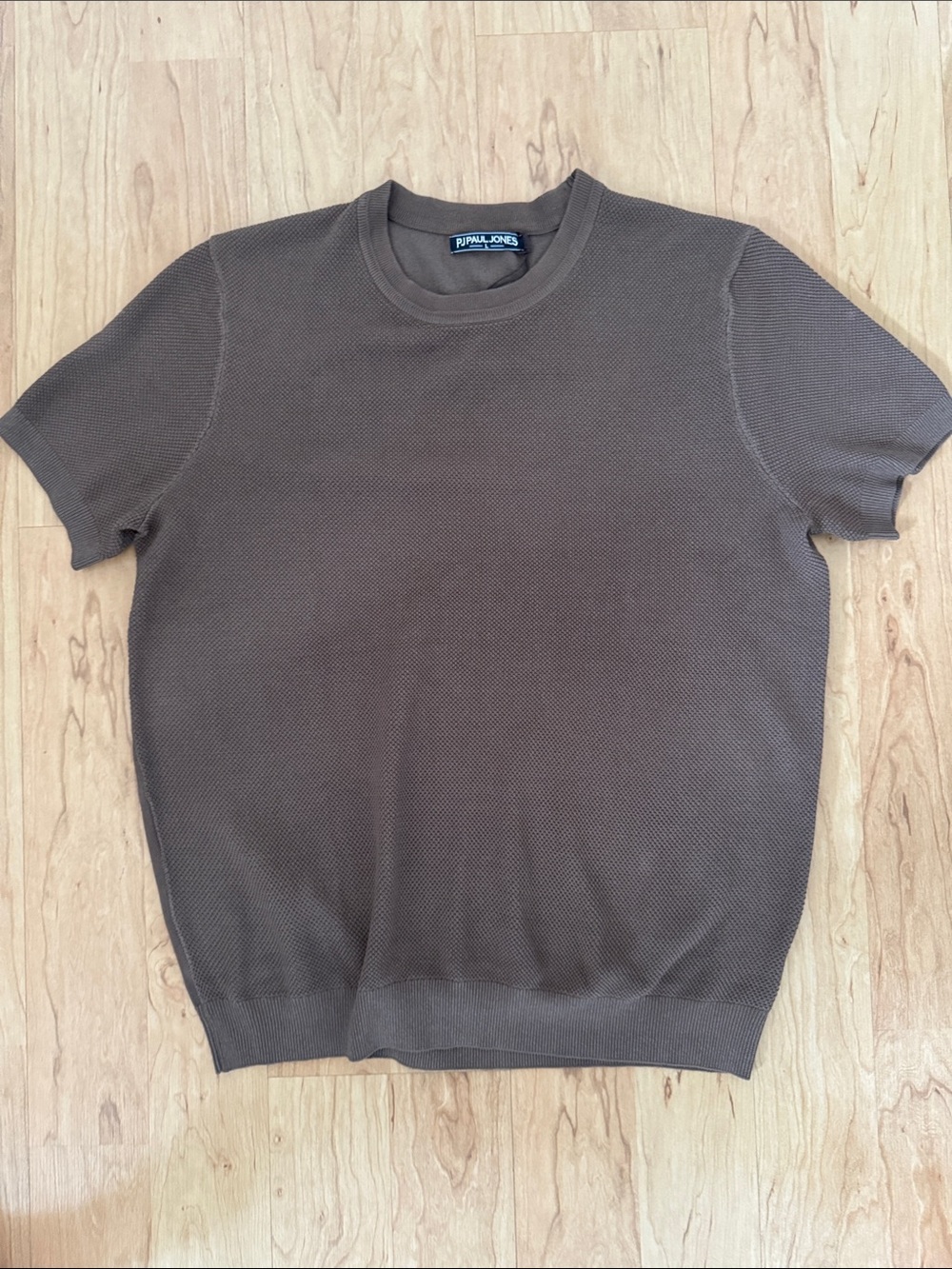 Paul Jones Brown Short-Sleeve Crewneck Sweater Tee